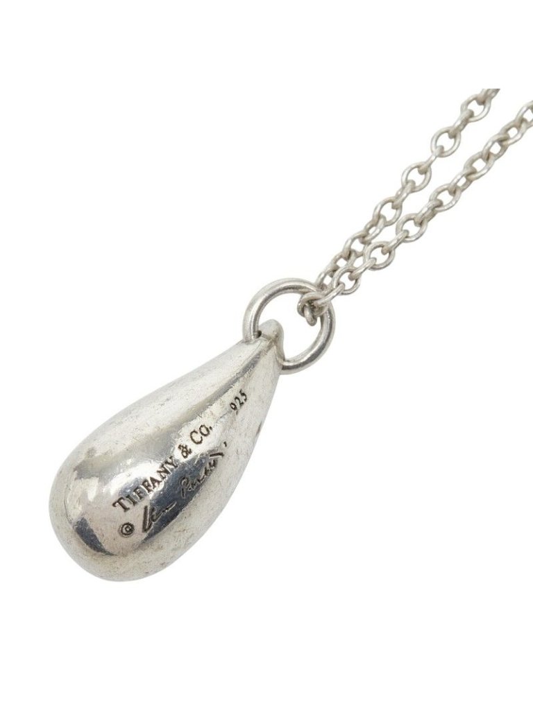 Tiffany & Co Elsa Peretti Teardrop Necklace Silver